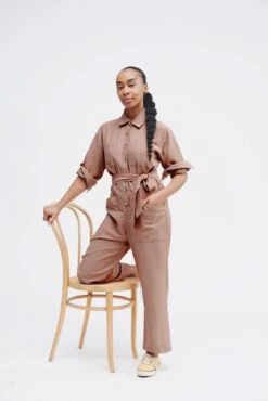 Oceane Femme Fête Jumpsuit - Rose