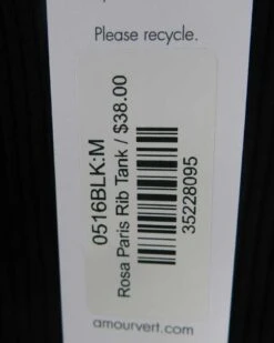 Rosa Paris Rib Tank - Black - ReAmour -Mode Weft Sales Store recurate submission 27517